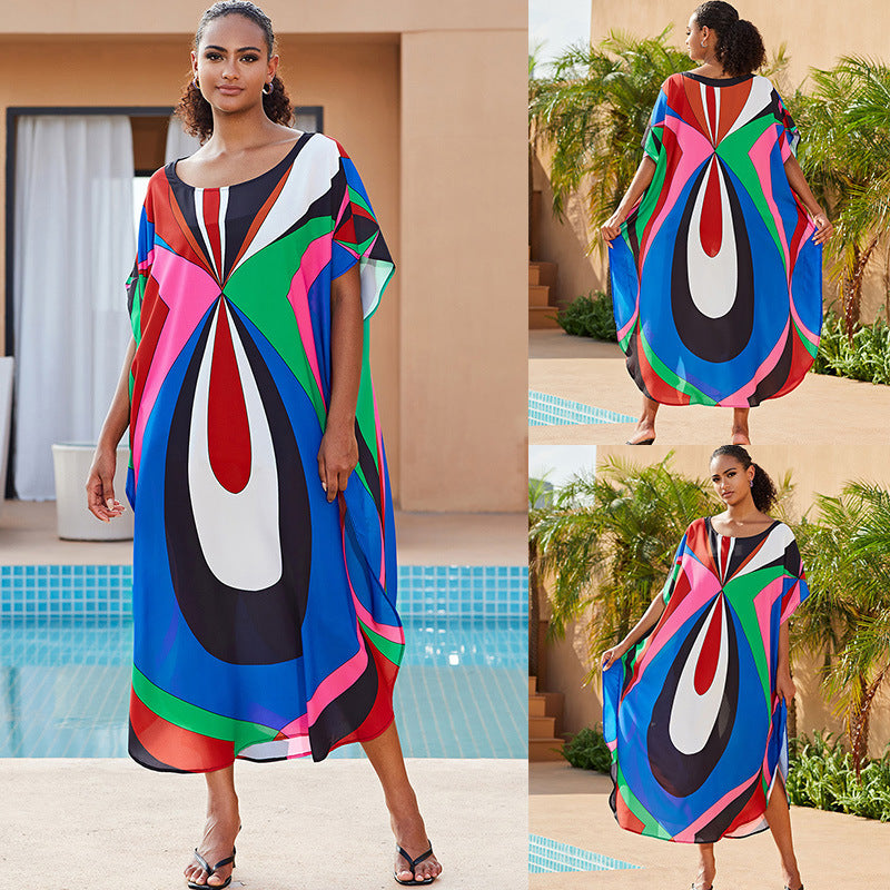 Beach Cover Up Swimsuit Outwear Sun Protection Clothing Loose Maxi Dress Beach Jacket Bella Mia
