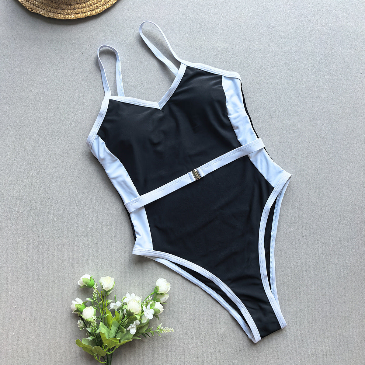 One Piece Swimsuit for Women Bikini Lady Sexy Stitching Swimwear Bikini Women