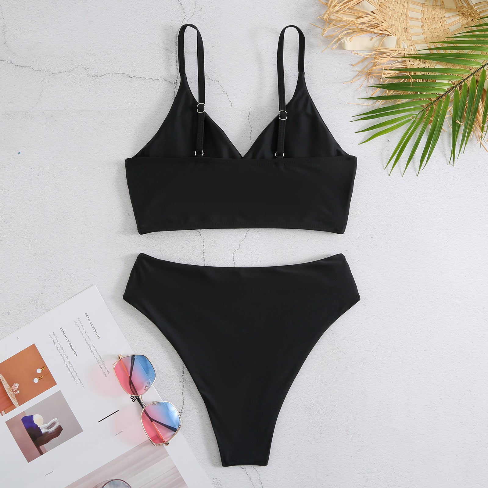 High Waist Solid Color Bikini Swimsuit Women Sexy Swimwear Bikini Bella Mia
