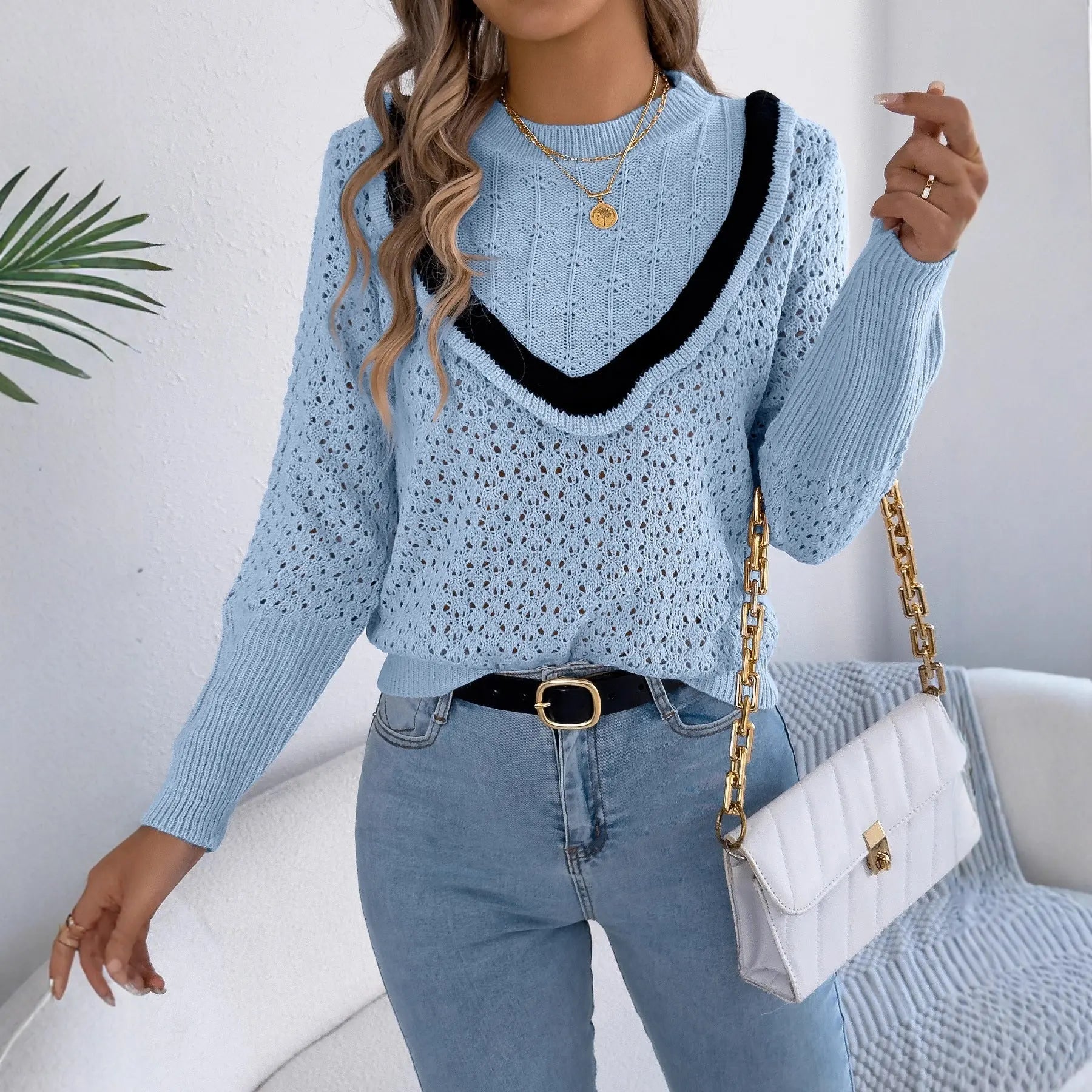 Women Clothing Autumn Winter Fungus Long Sleeve Pullover Bella Mia