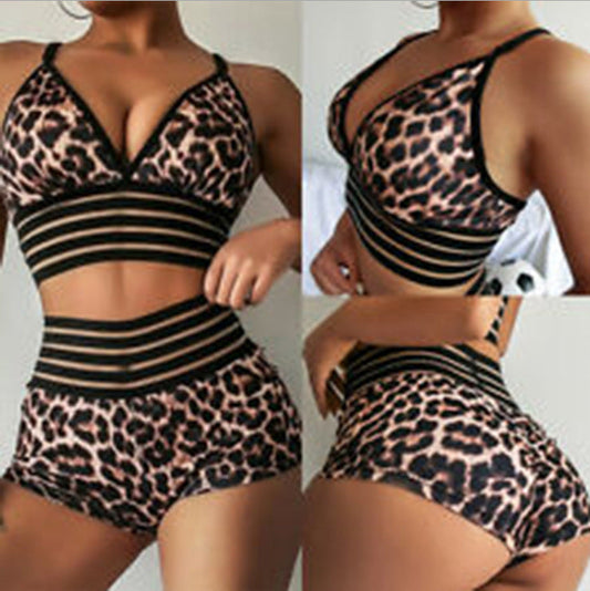 Leopard Print Printed Sexy Bikini High Waist Women Seperated Swimwear Bella Mia