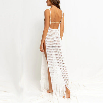 Knitted Crochet Sexy Cutout Beach Skirt Vacation Dress Bikini Cover Sun Protection Shirt Crochet hook Crochet hook Crochet hook
