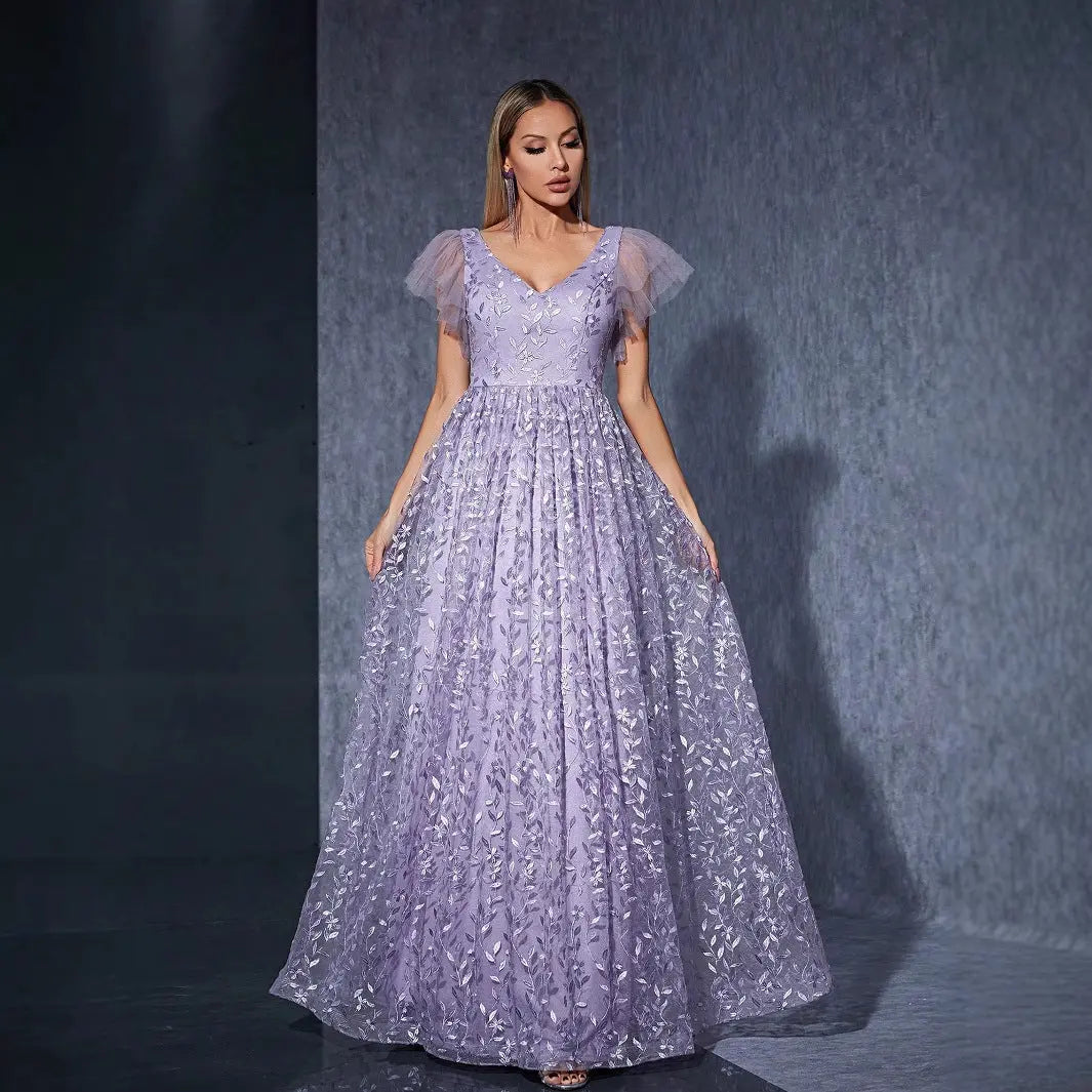 Embroidered Large Skirt Dress Photo Taking Ball Niche Evening Dress Dinner Formal Dress Bella Mia