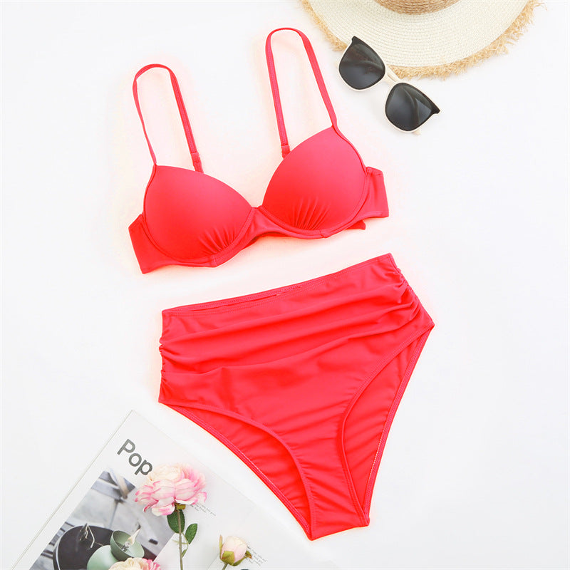 Foreign Single Bikini Swimsuit Women Split Sexy High Waist Bikini Bella Mia