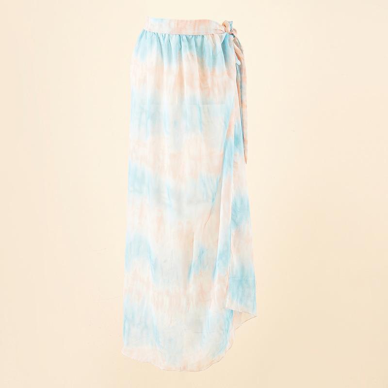 Chiffon Printed Beach Cover up Sexy Slit Skirt Vacation Skirt Beach Cover Up Women Bella Mia