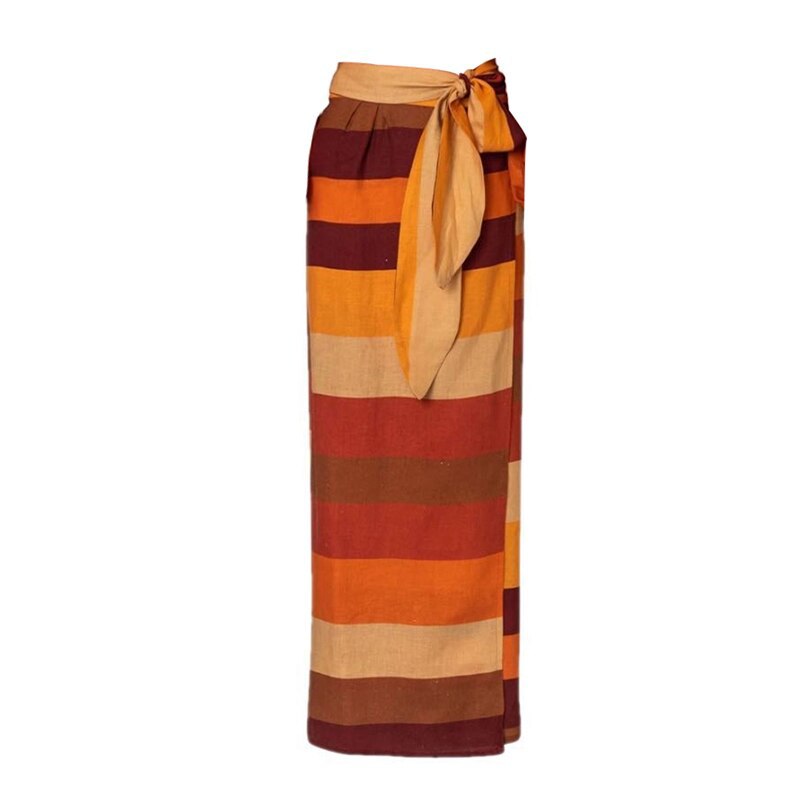 One Piece Bandage Swimsuit Women Tight Vintage Stripe Spring Swimsuit Chiffon Skirt Set Bella Mia