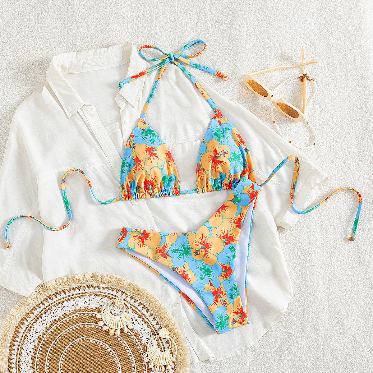 Split Swimsuit Sexy Women Fission Swimsuit Tropical Printing Swimsuit Bella Mia