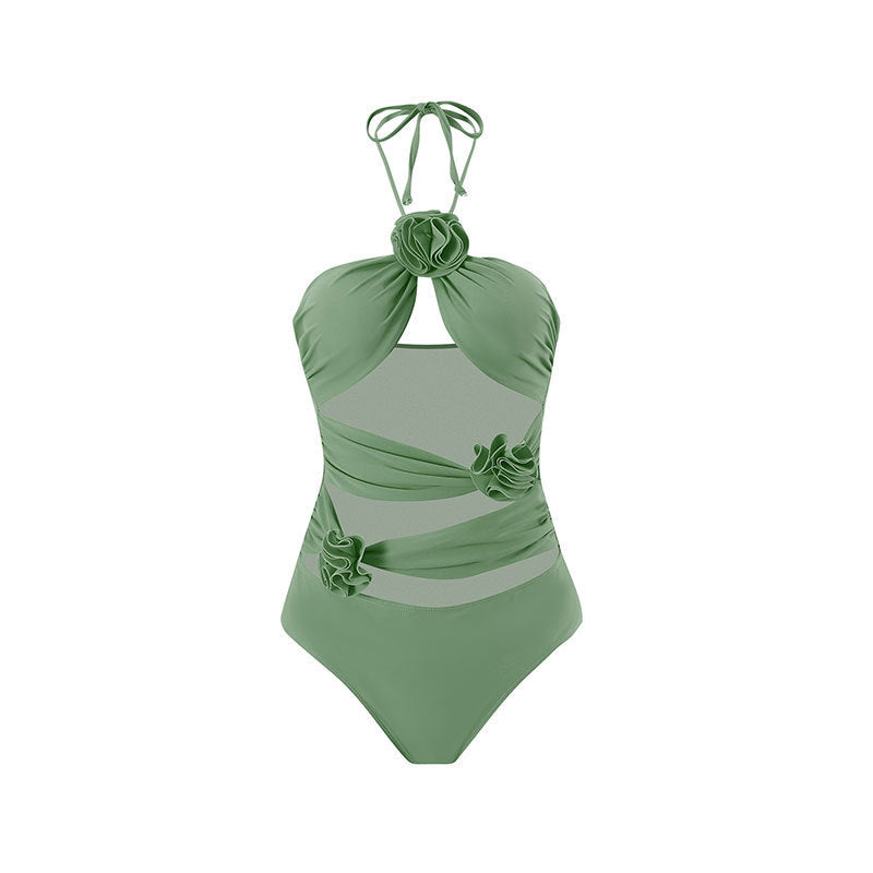 Siamese Conservative Covering Belly Thin Sexy Skirt Swimsuit Women Chiffon Beach Dress Bella Mia