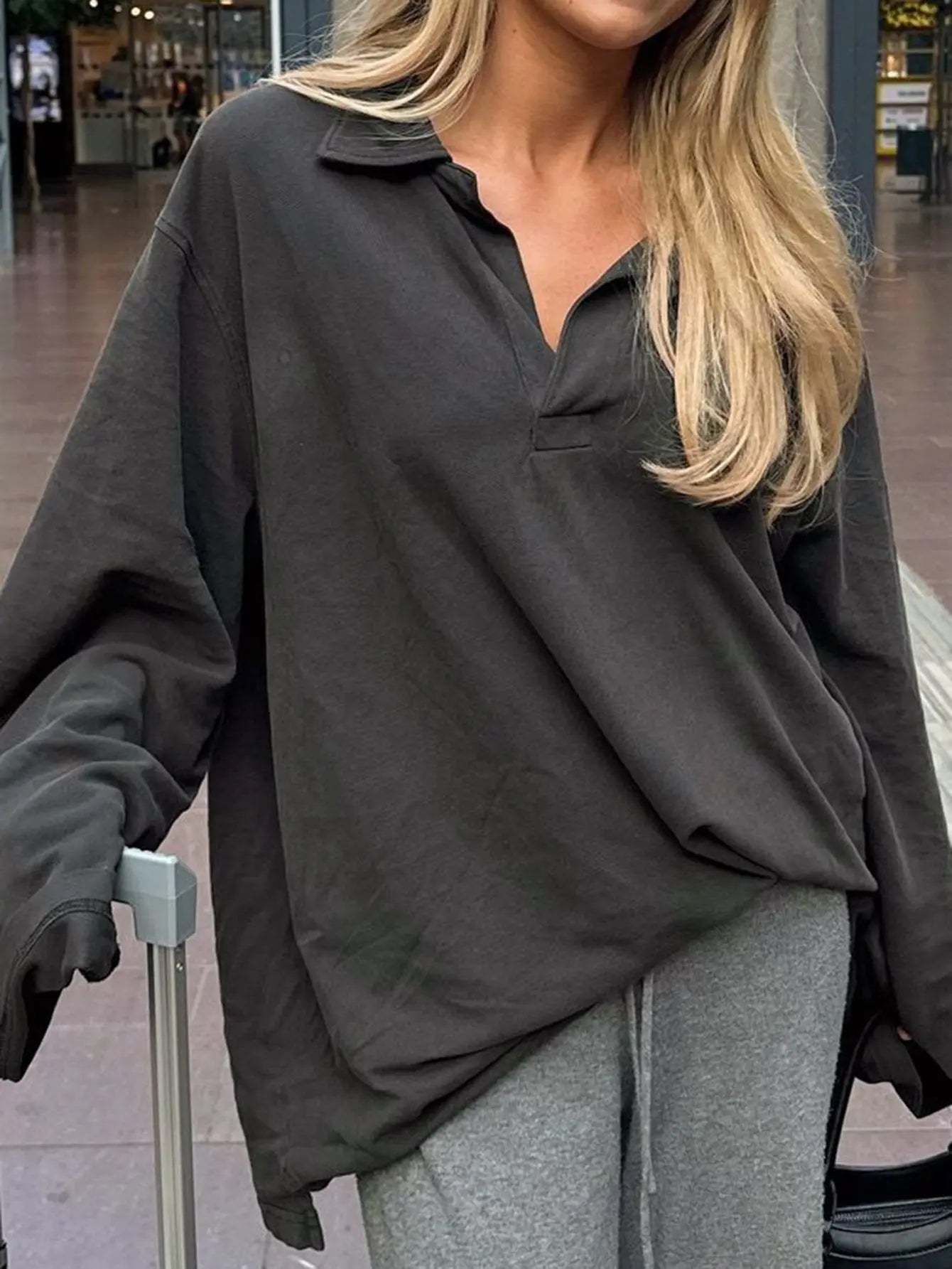 Women Clothing Autumn Winter Casual Vacation Loose Long Sleeved Sweatshirts Bella Mia