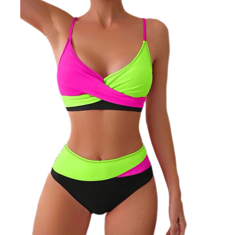 Color Matching Bikini Split Swimsuit Women Beach Spring Swimsuit Bikini Bella Mia