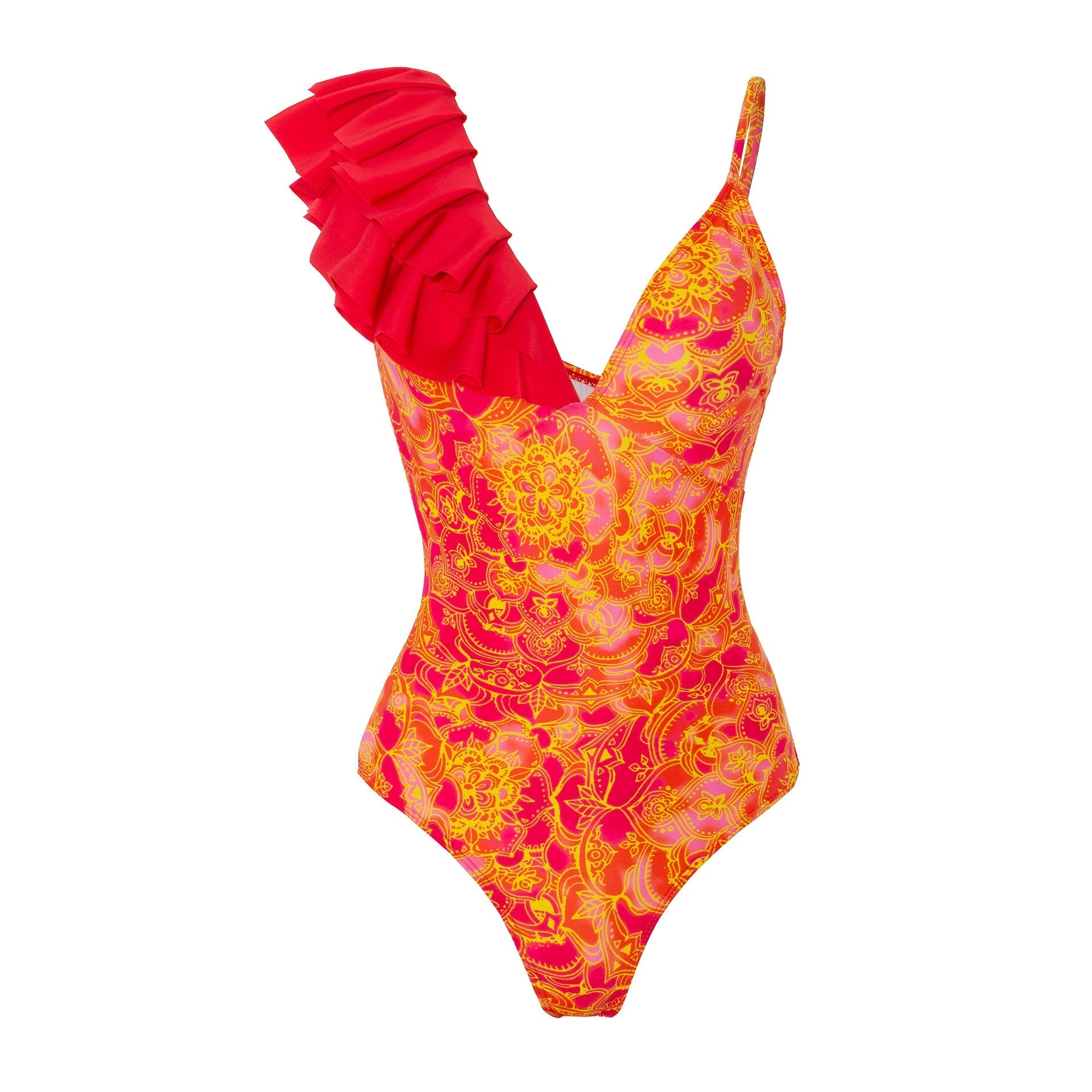 Women Sexy Swimsuit Women Bikini Leopard Print Ruffle Swimwear Bikini Chiffon Dress Bella Mia