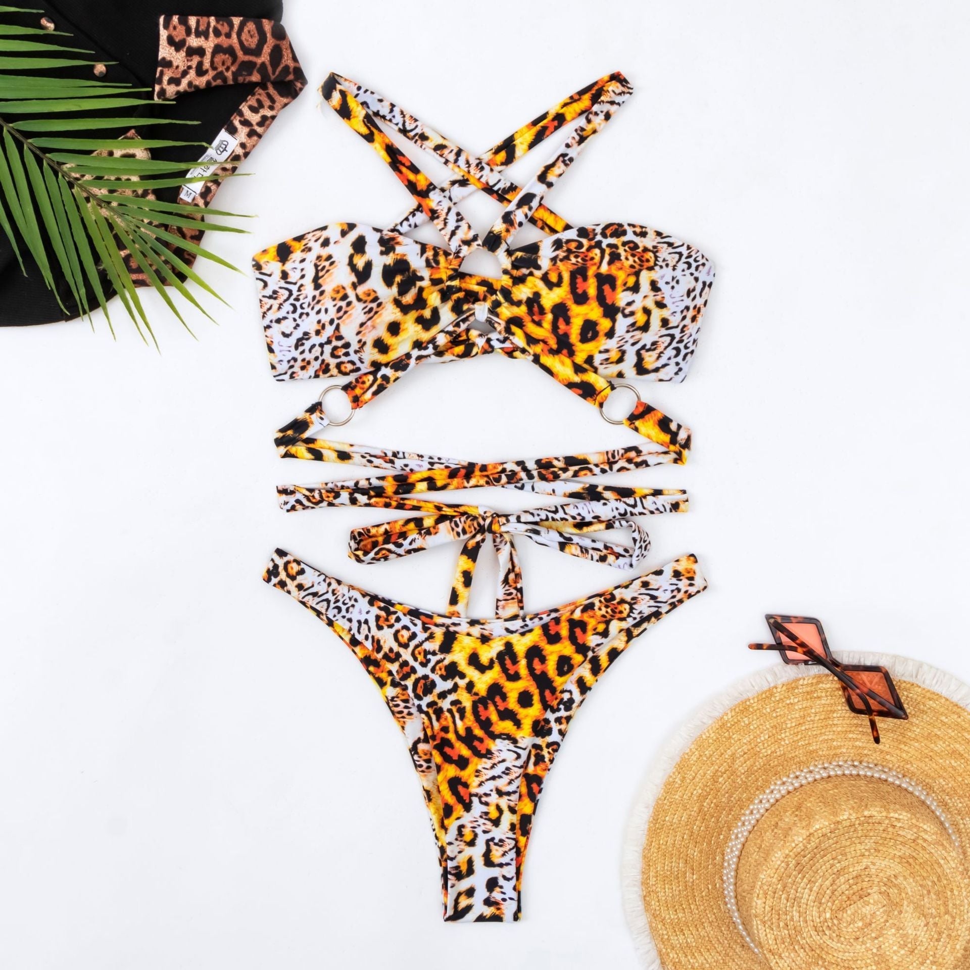 Leopard Print Swimwear Bikini Rope Sexy Swimsuit Women Bikini Bella Mia