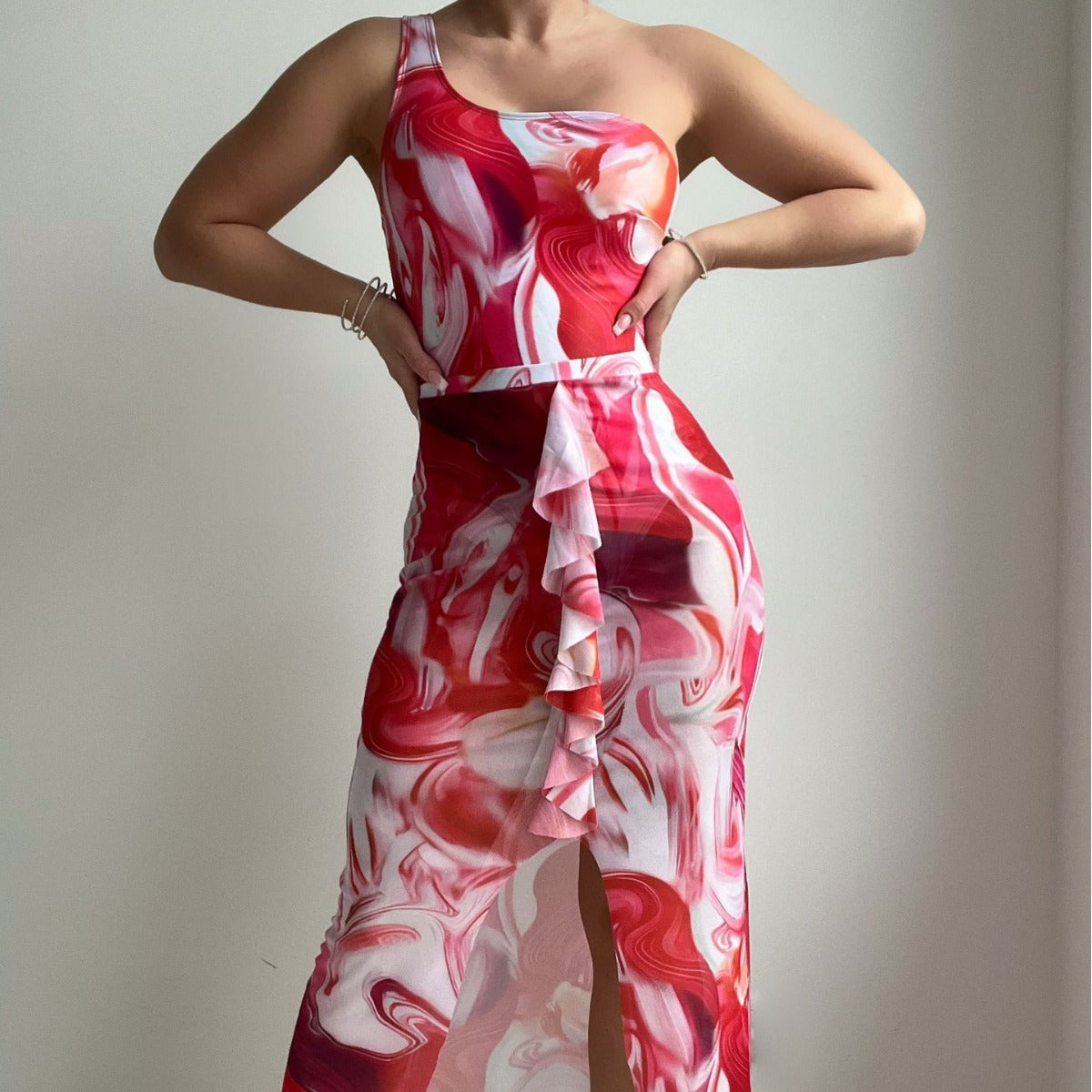 Psychedelic Color One Piece Sun Protection Suit Swimsuit Two Piece Bella Mia