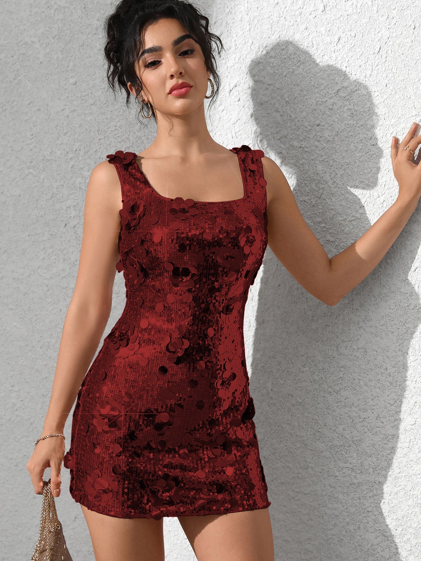 Women Clothing Nightclub Dress Sexy Slim Fit Sequined Dress Short Dress Bella Mia