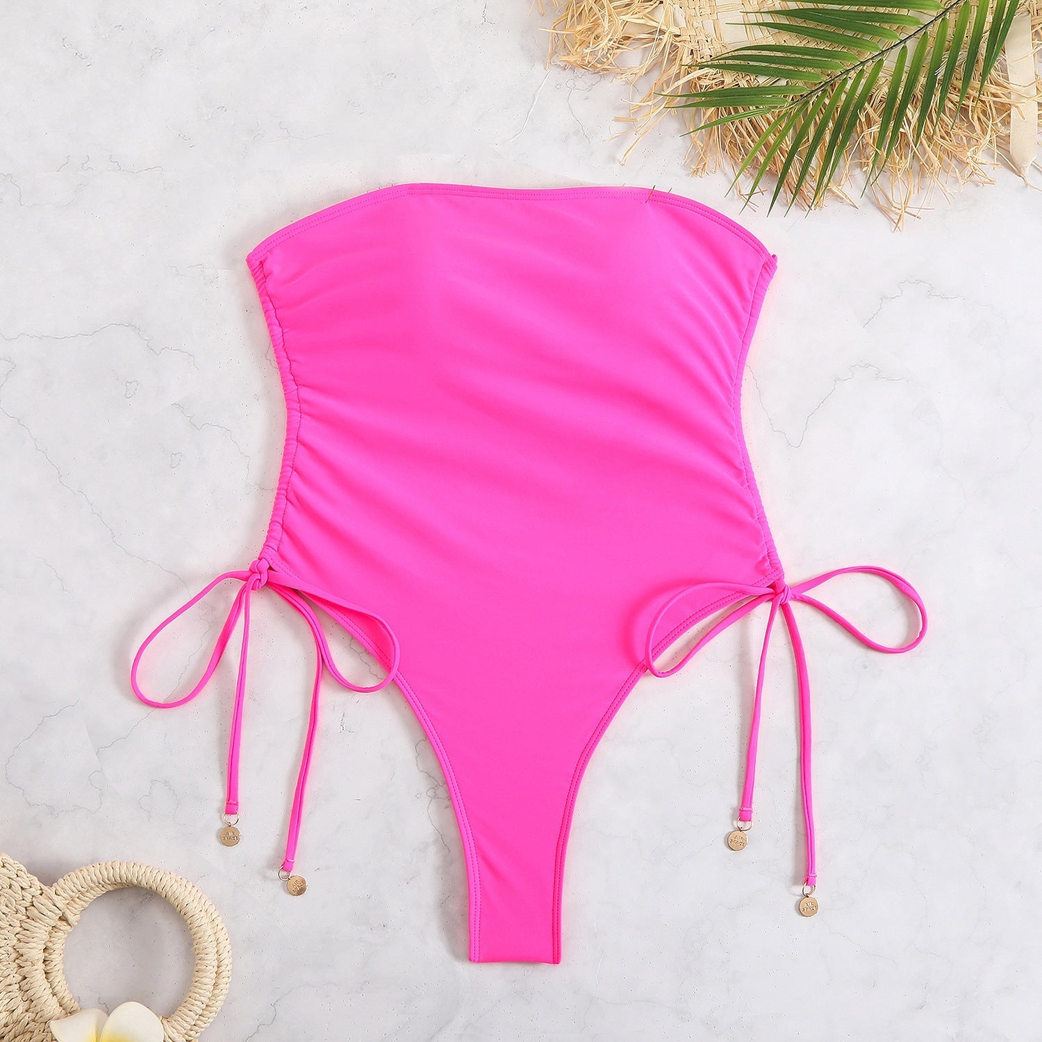 One Piece Swimsuit Women Tube Top Sexy High Sense Spring Bathing High Elasticity Swimsuit Bella Mia