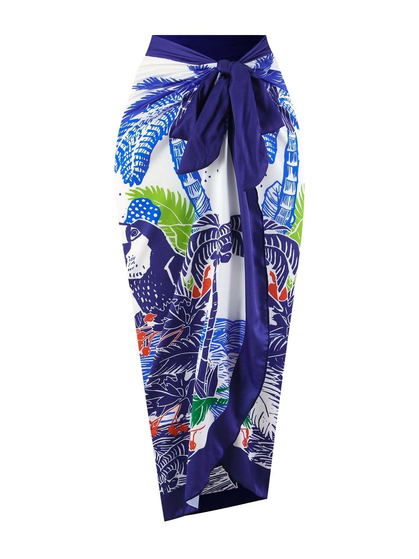 Lonkey Swimsuit Digital Printing Sheath Dress French Conservative Swimwear Women Bella Mia