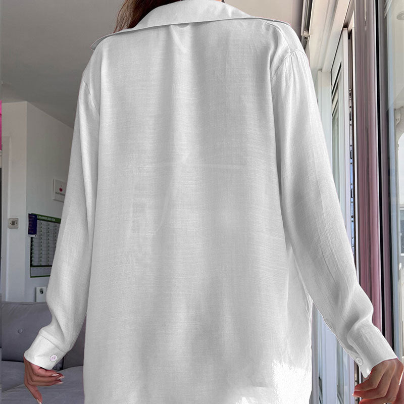 Sexy Beach Blouse Loose Beach Sun Protection Shirt Suit Casual Vacation Beach Cover Up Bella Mia