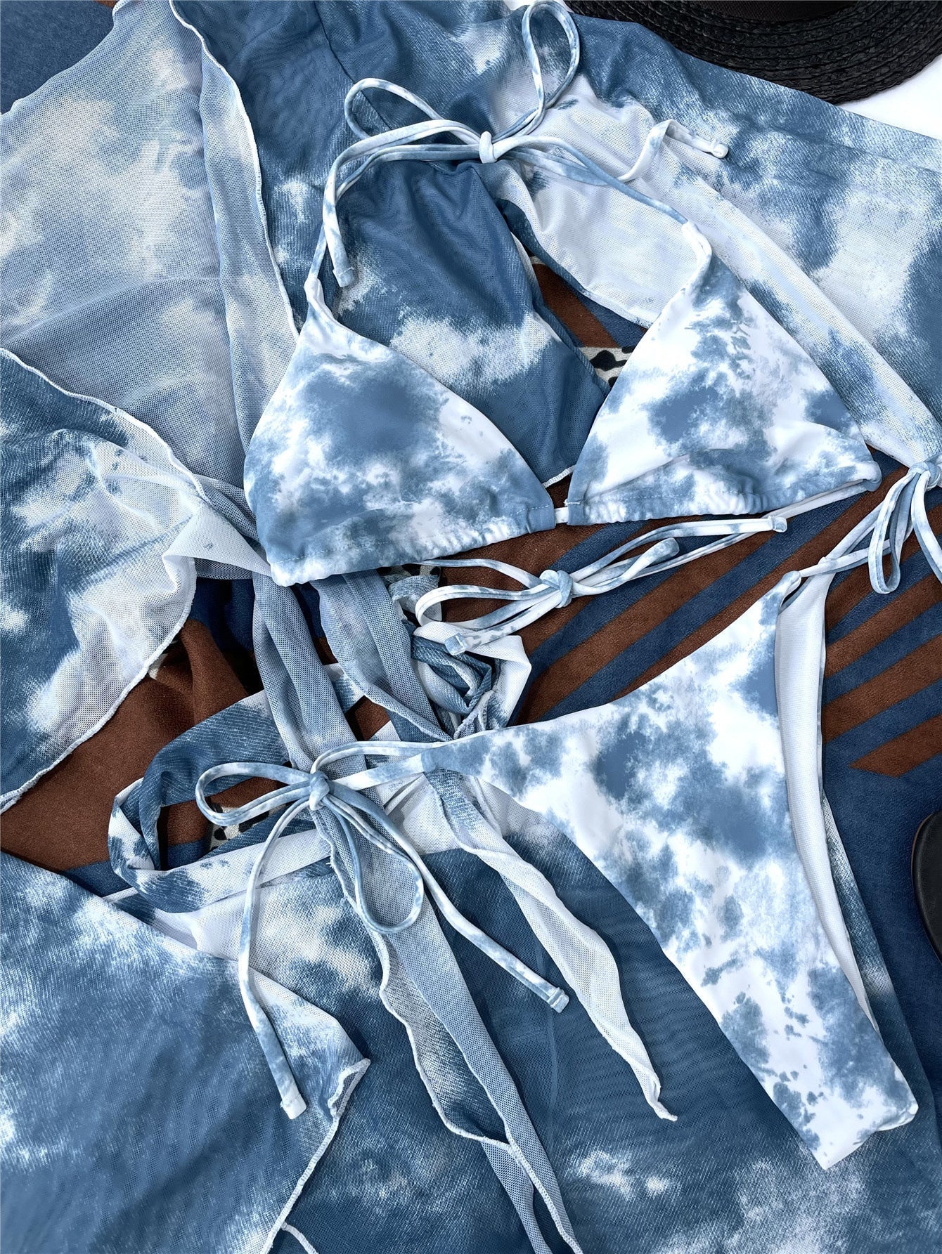 Women Seperated Swimwear Tie Dye Sexy Four Piece Bikini Bella Mia