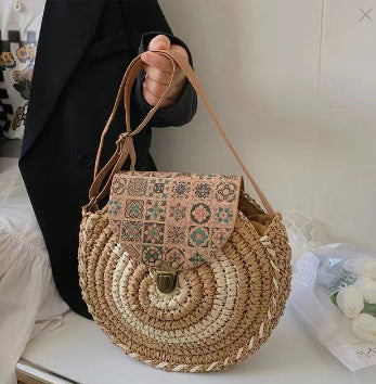 Direct round Crossbody Straw Bag Shoulder Straw Bag Woven Bag Vacation Beach Bag Women Bag Bella Mia
