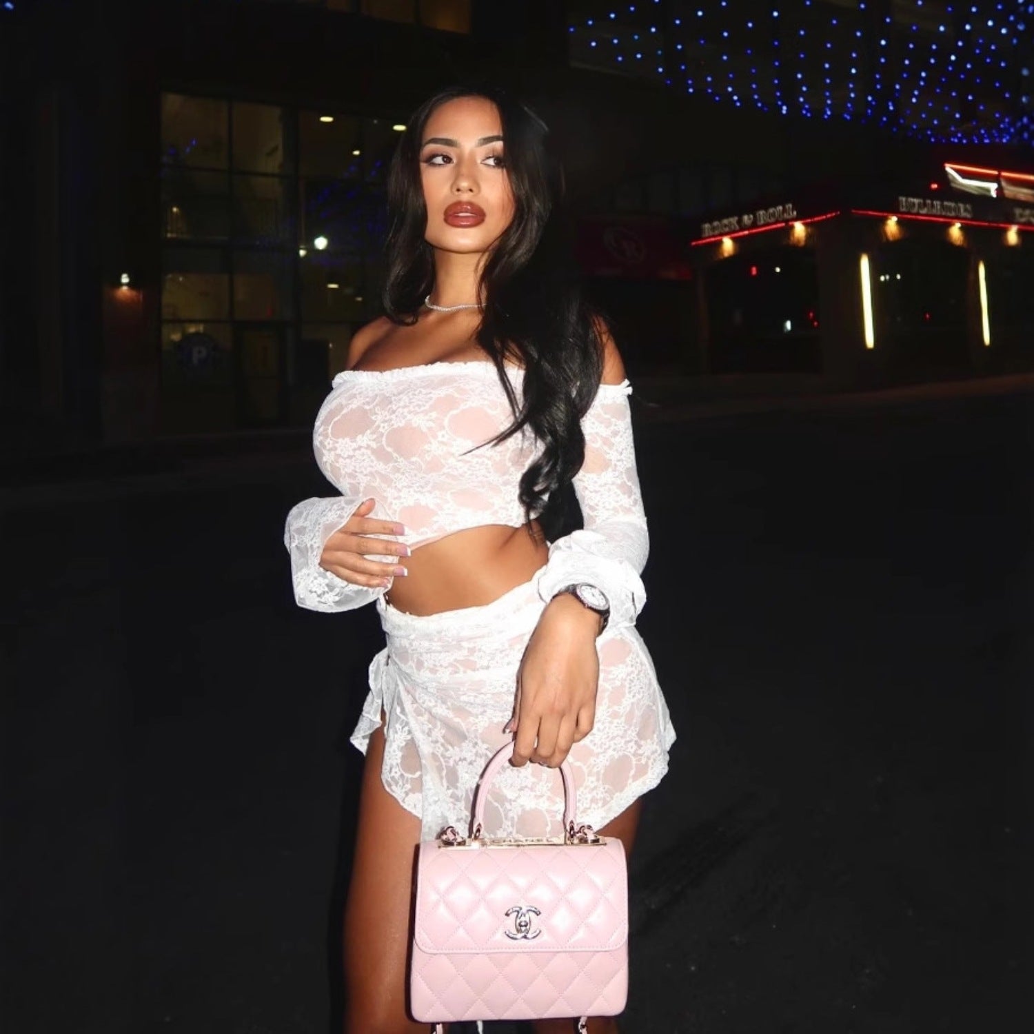 Autumn Winter Long Sleeves Cropped Lace Sexy off the Shoulder Dress Women Clothing Bella Mia