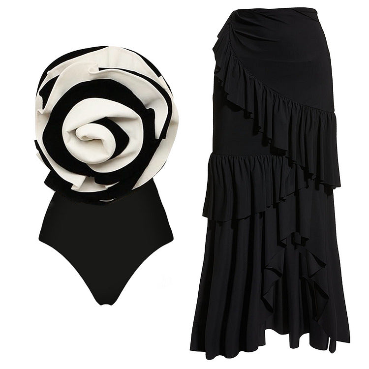 Covered Belly Backless Sexy Spring Swimsuit Women Slim Beach Dress Bella Mia