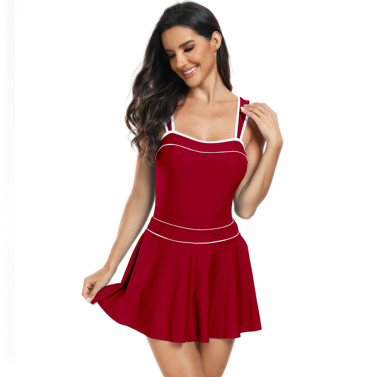 One Piece Swimsuit WomenSexy Sports Skirt Two Piece Bikini Swimsuit Outfit Bella Mia