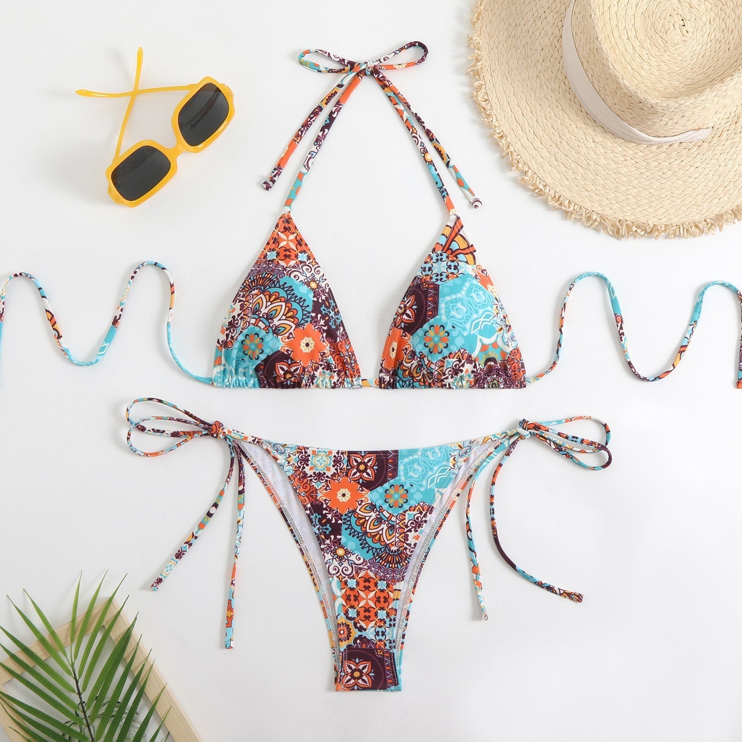 Bikini Printed Sexy Halter Swimsuit Women Split Durable Bikini Bella Mia
