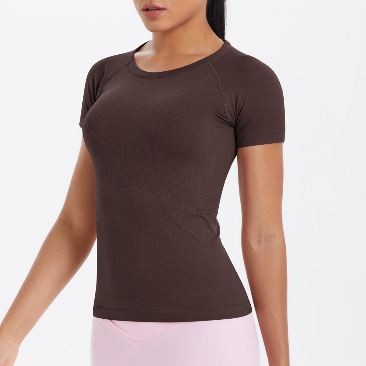 Women Short Sleeve round Neck Exercise T shirt Running Fitness Top Skin Friendly Slim Breathable Yoga Short Sleeve Bella Mia