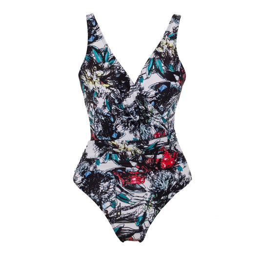 Siamese Conservative Cover Belly Backless Sexy plus Size Swimsuit Women Chiffon Beach Dress Bella Mia