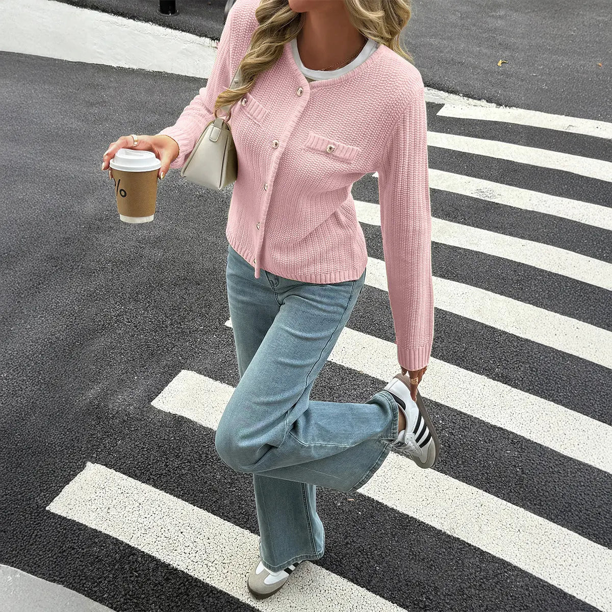 Casual Vacation Wool Long Sleeve Coat Sweater Women Clothing Autumn Winter Bella Mia