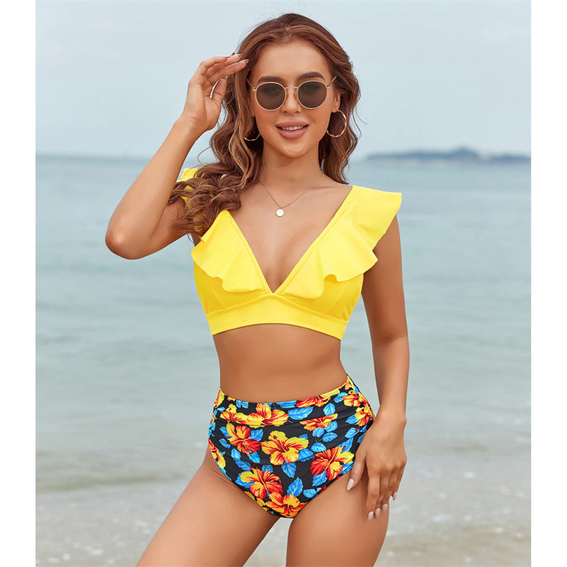 Women High Waist Bikini Sexy Flying Swimsuit Bikini Bella Mia