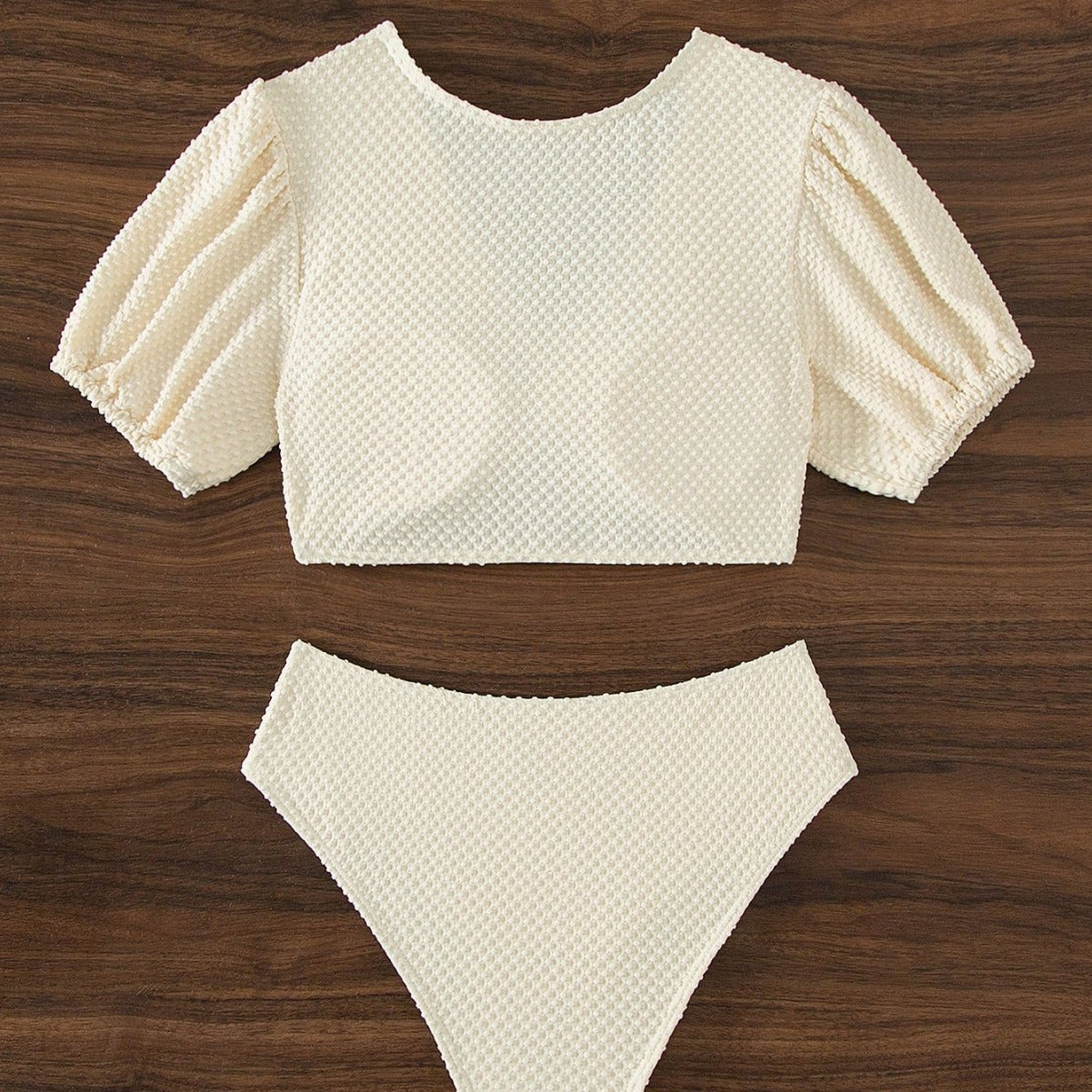 Solid Color Snake Cloth Shoulder High Waist Bikini Sexy Swimsuit for Women Bella Mia