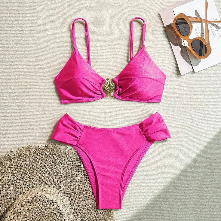 Swimsuit Bikini Sexy Bikini Solid Color Split Swimsuit for Women Bella Mia