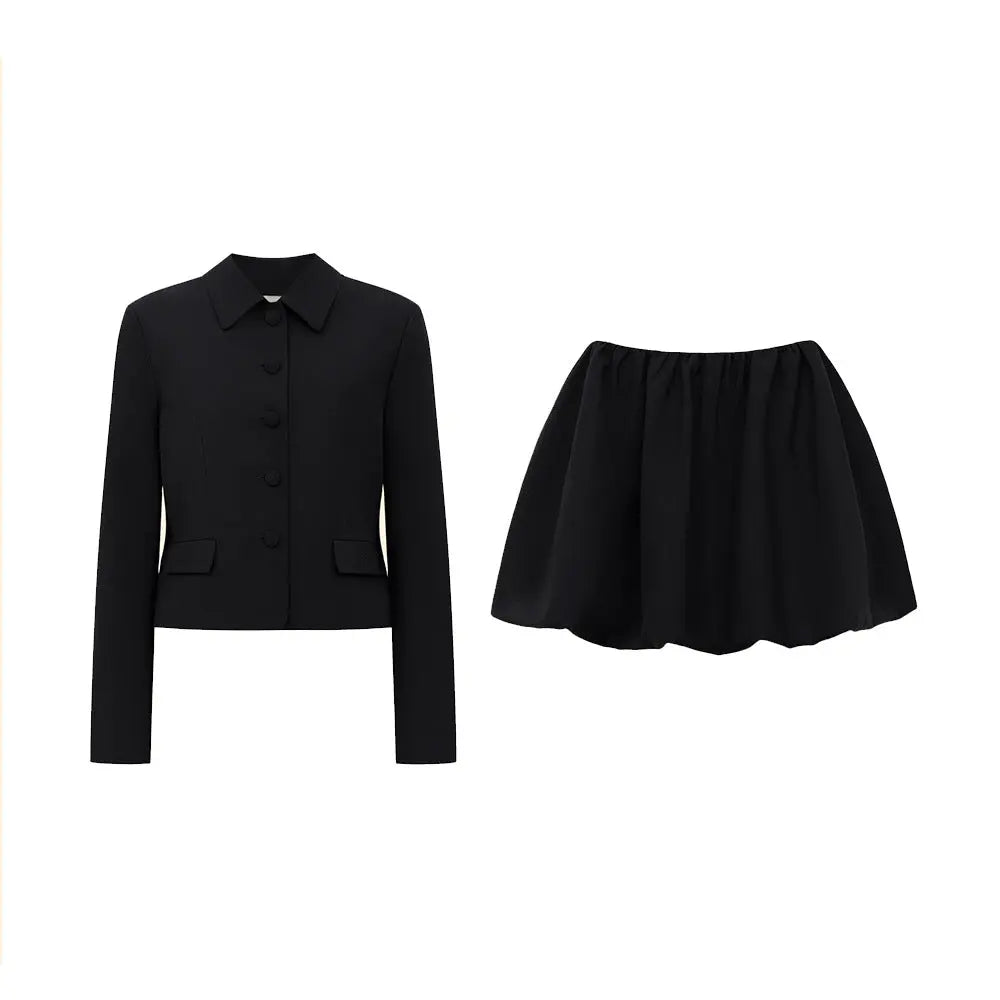 Women Autumn Long Sleeved Office Skirt Set Bella Mia