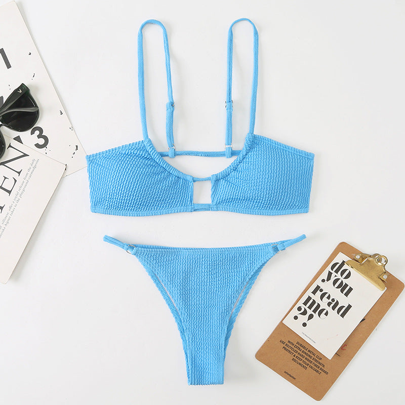 Lady Sexy Split Bikini Beach Swimsuit Lace Up Backless Swimsuit Bella Mia