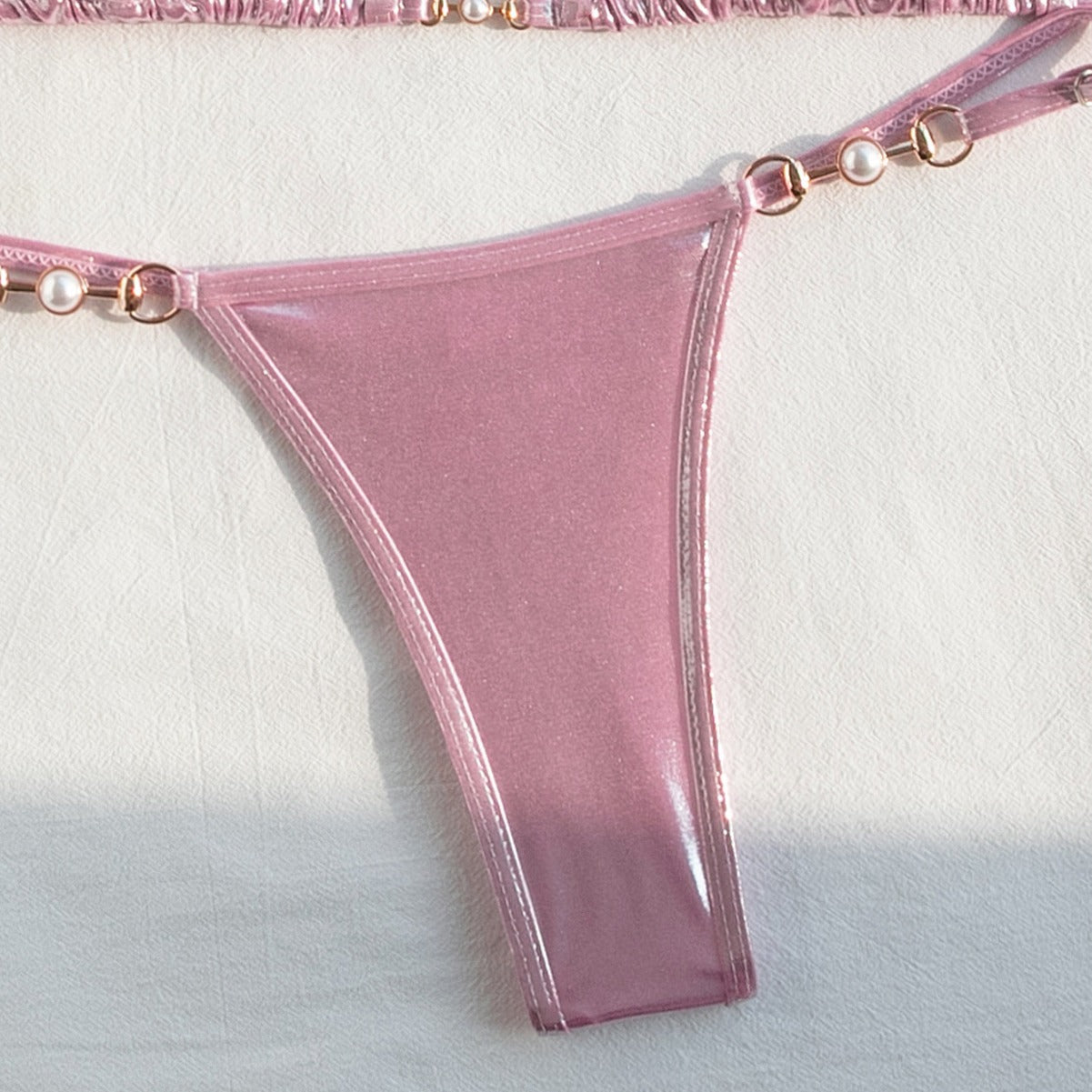 Split Swimsuit Women Sexy Backless Ornament Lace up Bikini Triangle Bag Bikini Bella Mia