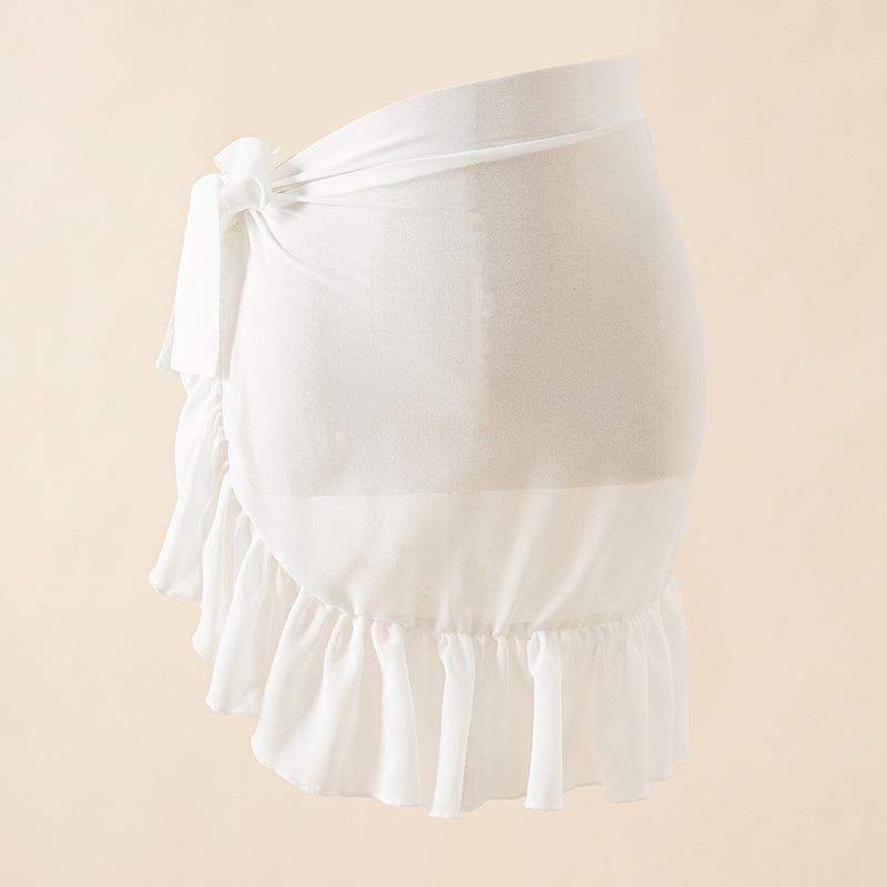 Chiffon Printed Beach Cover up Sexy Slit Skirt Vacation Skirt Beach Cover Up Women Bella Mia