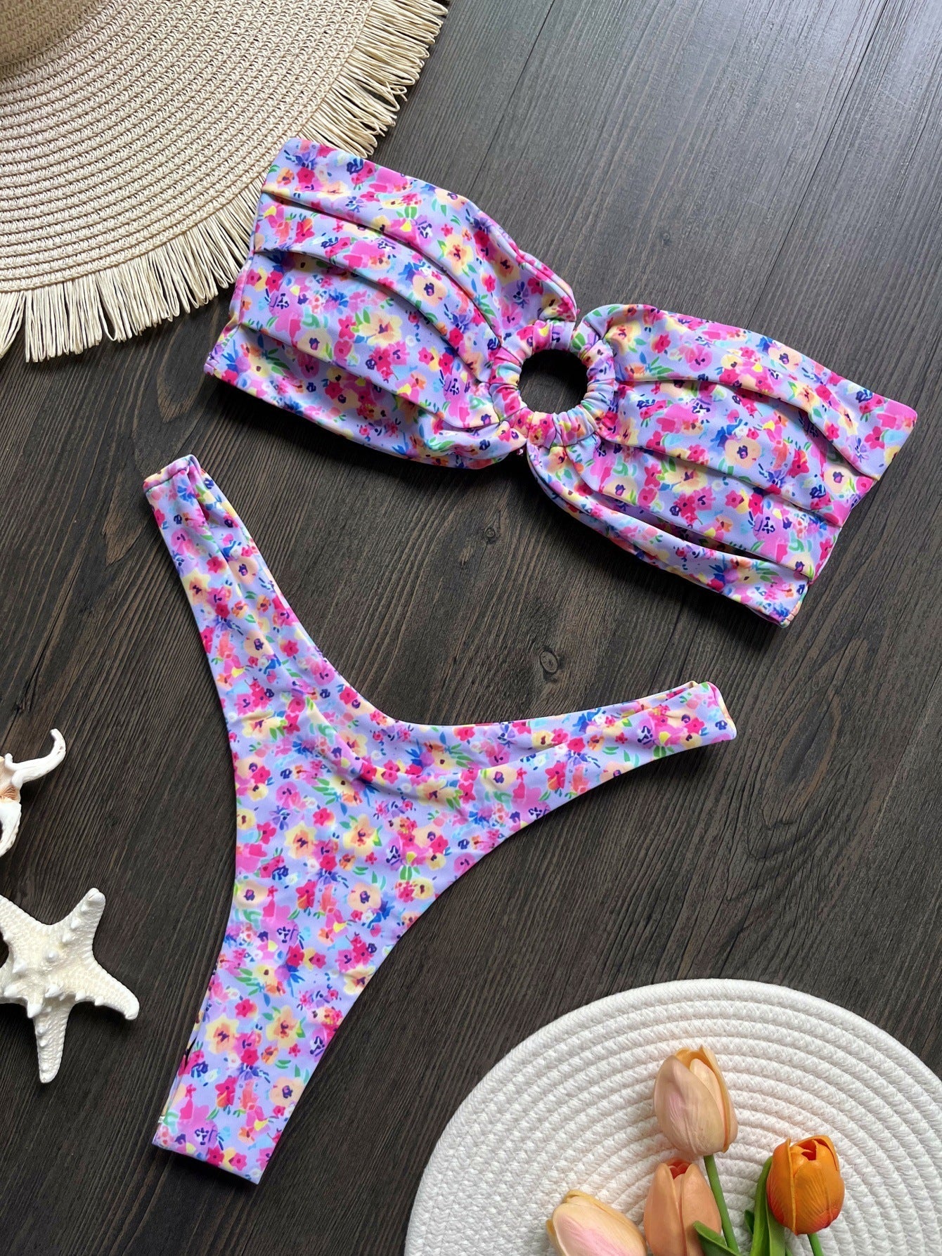 Bikini Printed Sexy Backless Split Swimsuit Bikini Bella Mia