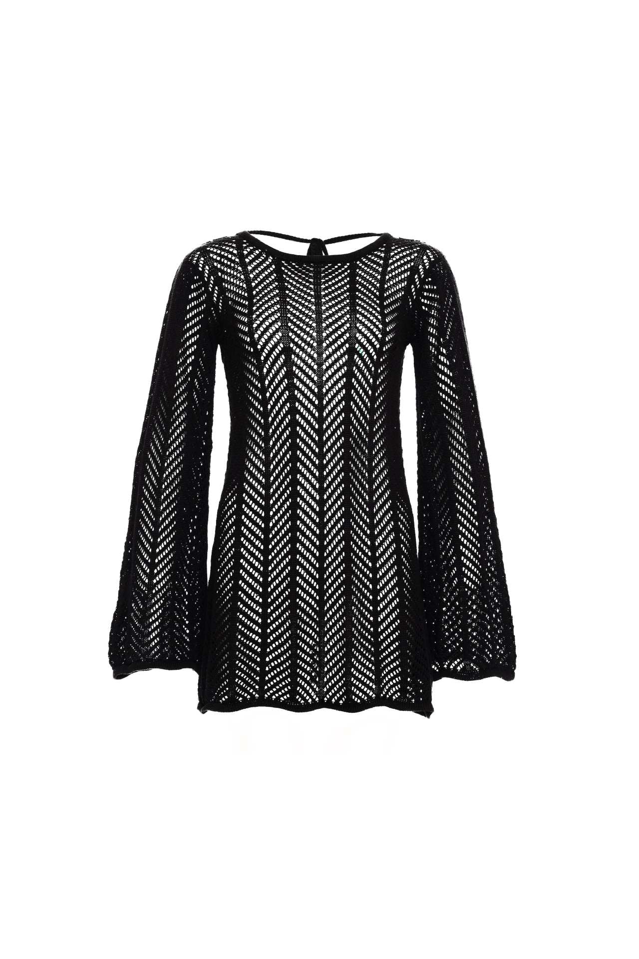 Sexy Cutout Knitted Dress Sexy Backless Lace Up Tassel Holiday Beach Dress Blouse Women Bella Mia