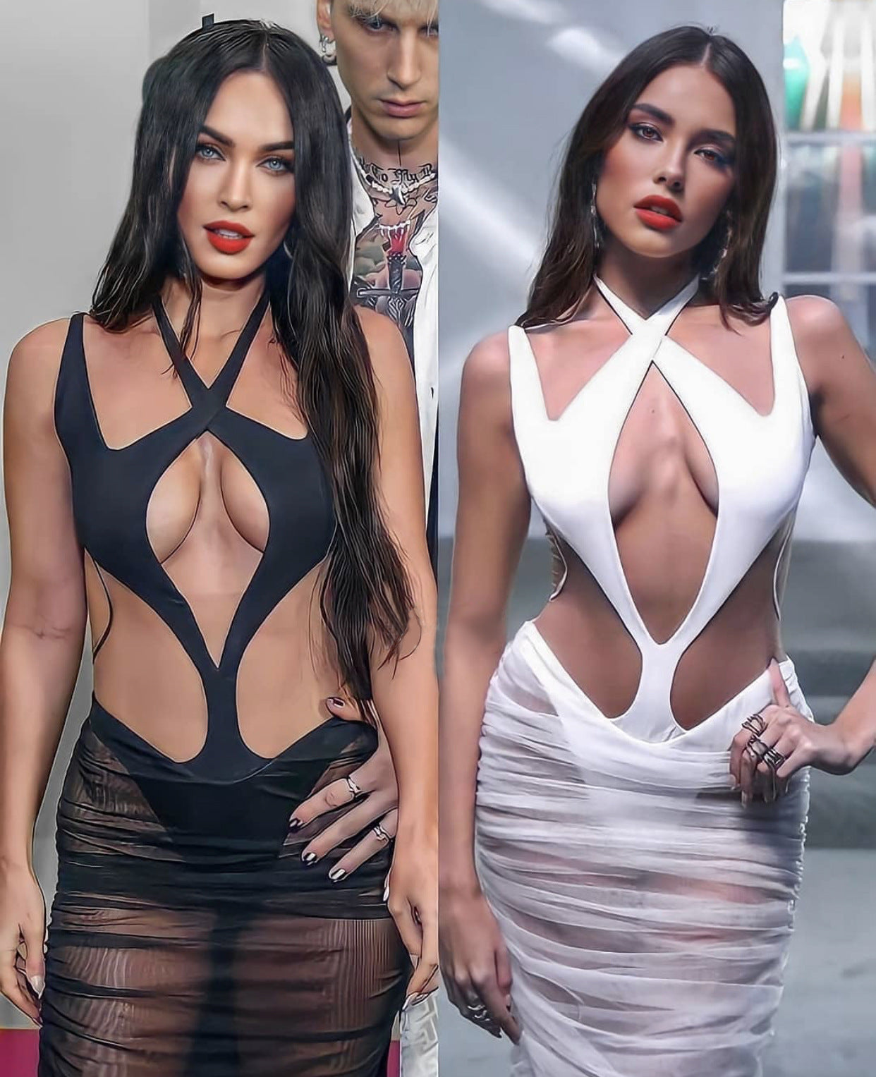 Sexy Mesh Hollow Out Cutout Semi-Transparent Slim Fit Maxi Dress Dress Women Summer Bandage Catwalk Bella Mia