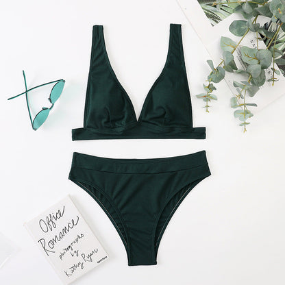 High Waist Bikini Swimsuit Sexy Split Bikini