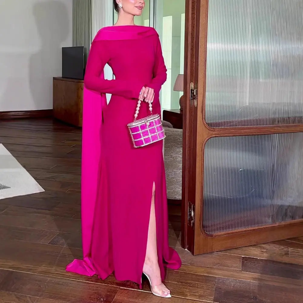 Women Clothing Spring Sexy Sheath Shawl Ribbon Evening Dress Bella Mia