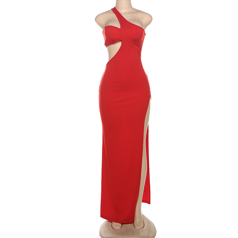 Winter Women Clothing Christmas Sexy Shoulder Hollow Out Cutout Sexy Skinny Sheath Dress Bella Mia