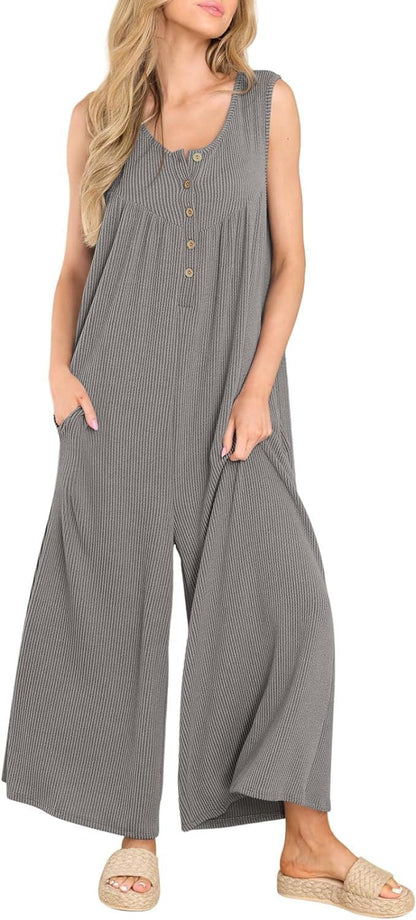 Autumn Winter Women Fresh Casual Women Pocket Jumpsuit