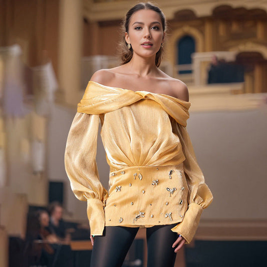 Gentle Intellectual Summer Exquisite Rhinestone Sexy off the Shoulder Bow Short Dress Bella Mia