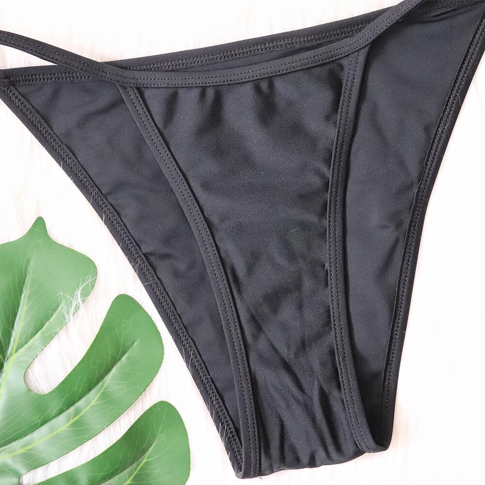 New Sexy Bikini Metal Accessories Hollow-out Swimsuit Solid Color Tube-Top Women Swimwear Bella Mia
