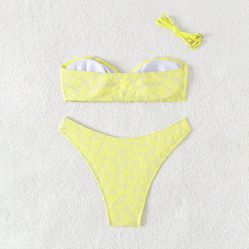 Swimsuit Bikini Printed Sexy Tube Top Bikini Split Swimsuit for Women Bella Mia