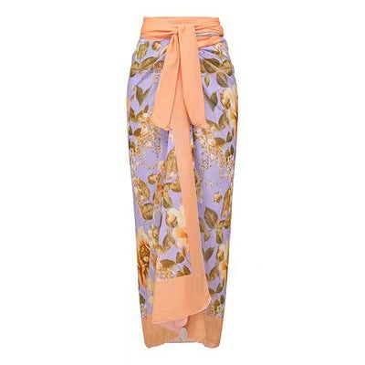 Printed One Piece Swimsuit Tube Top Sexy Beach Spring Skirt Two Piece Set Bella Mia