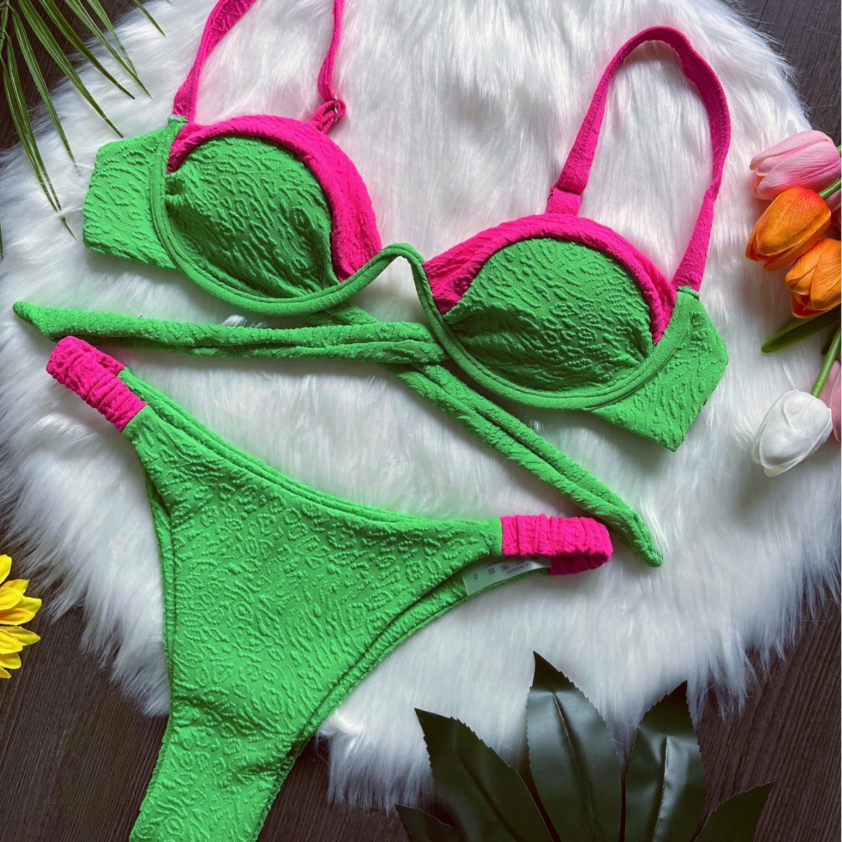 Special Fabric Stitching Bikini Swimsuit Beach Sexy Women Swimsuit Bella Mia