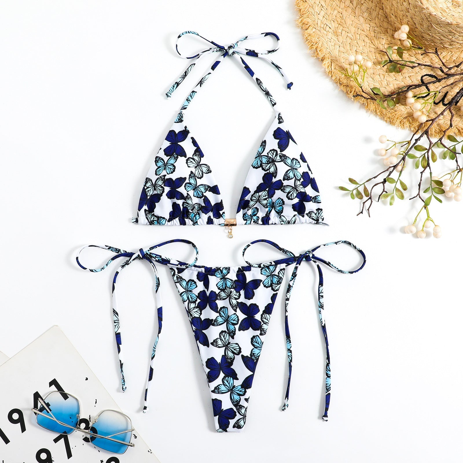 Bikini Sexy Tie Dye Lace up Bikini Swimsuit Mori Popular Swimsuit for Women Bella Mia